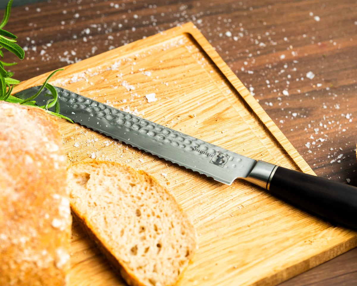 Brødkniv i damaskusstål - Kaki