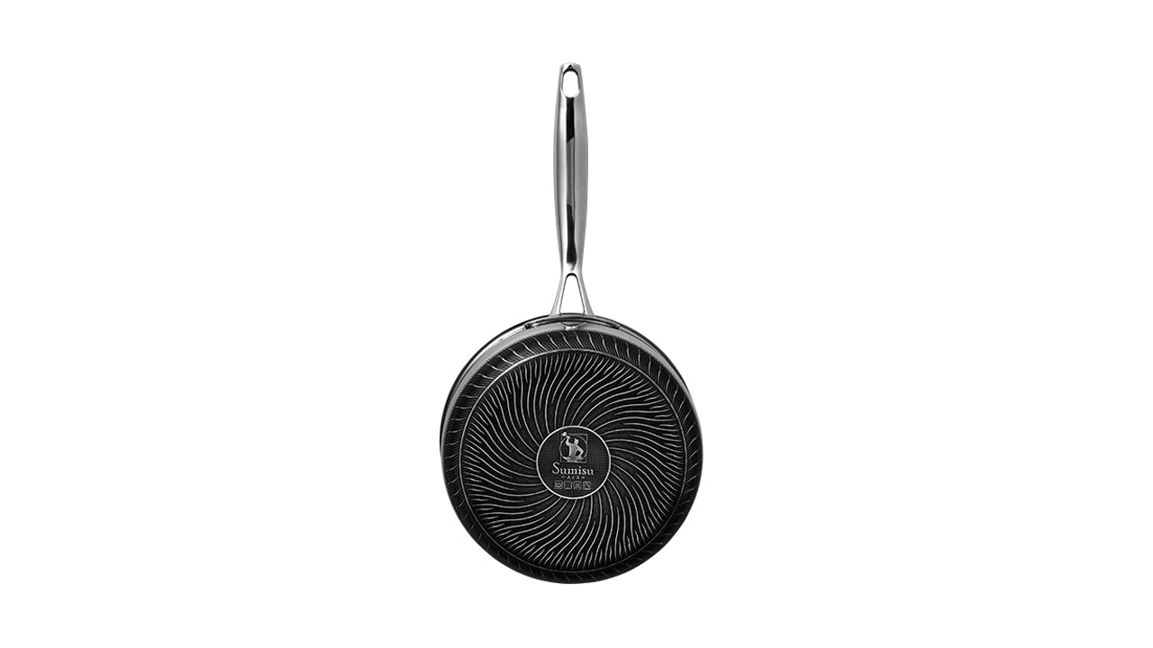 Bagside af vores kasserolle med non stick belægning. 18 cm og hele 2 liter. Leveres altid med låg