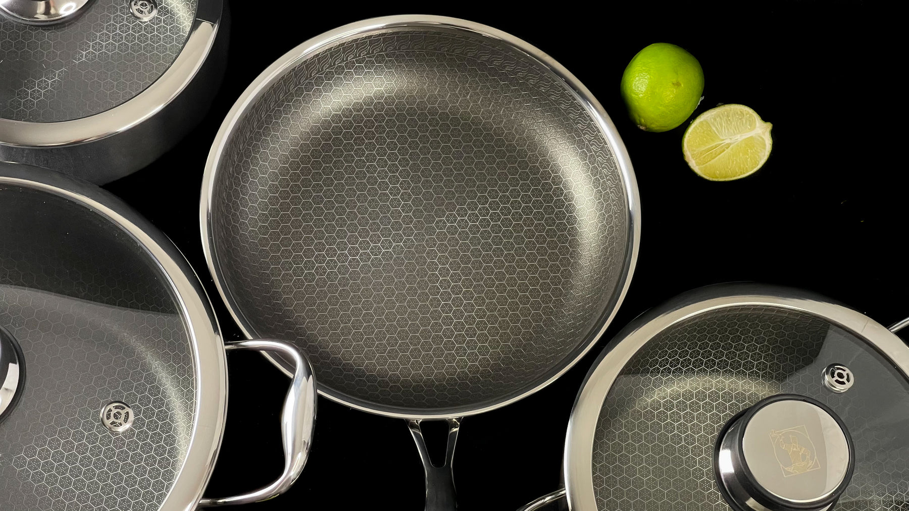 Fusion Non-stick Sæt m/ 3 Gryder + 1 stk. 28 cm Stegepande