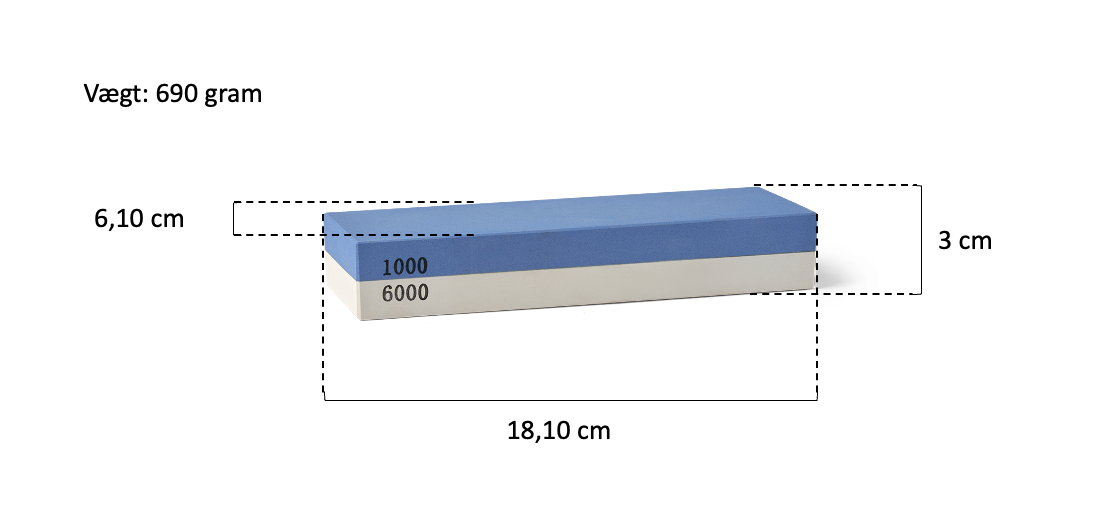 Våd Slibesten Til Køkkenknive - Korn 1000/6000