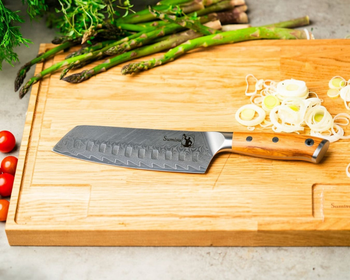 Santoku Grøntsagskniv i damaskusstål - Art