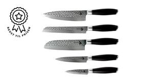 Kaki knivsæt med 5 køkkenknive - Madentusiasten