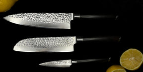 Kaki knivsæt med 3 køkkenkniv - Madelskeren